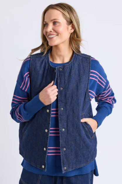Elm Polly Quilted Denim Vest
