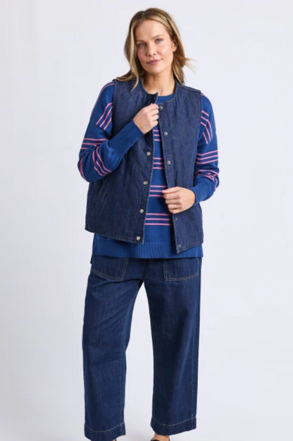 Elm Polly Quilted Denim Vest