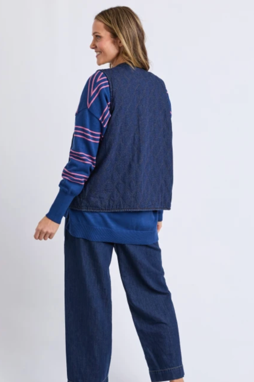 Elm Polly Quilted Denim Vest