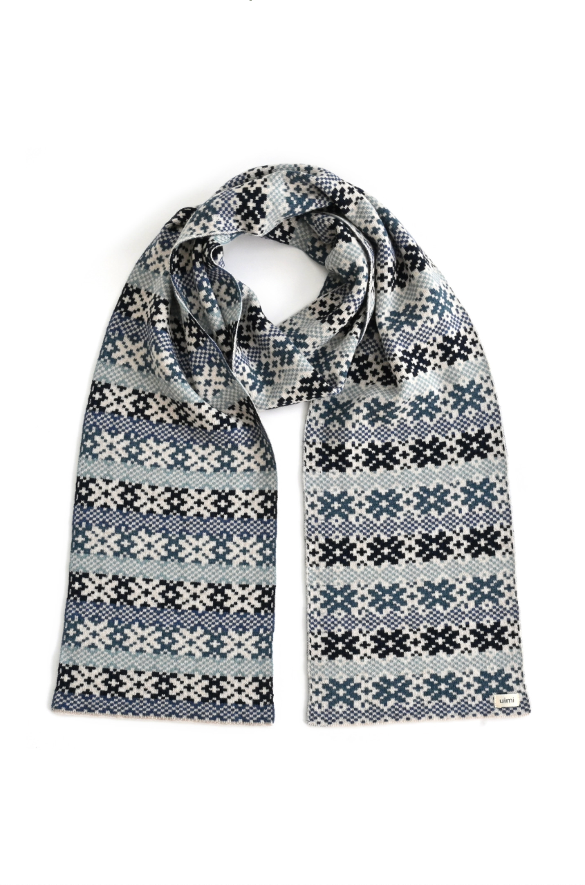 Heidi Fair Isle Wool Scarf - Antique
