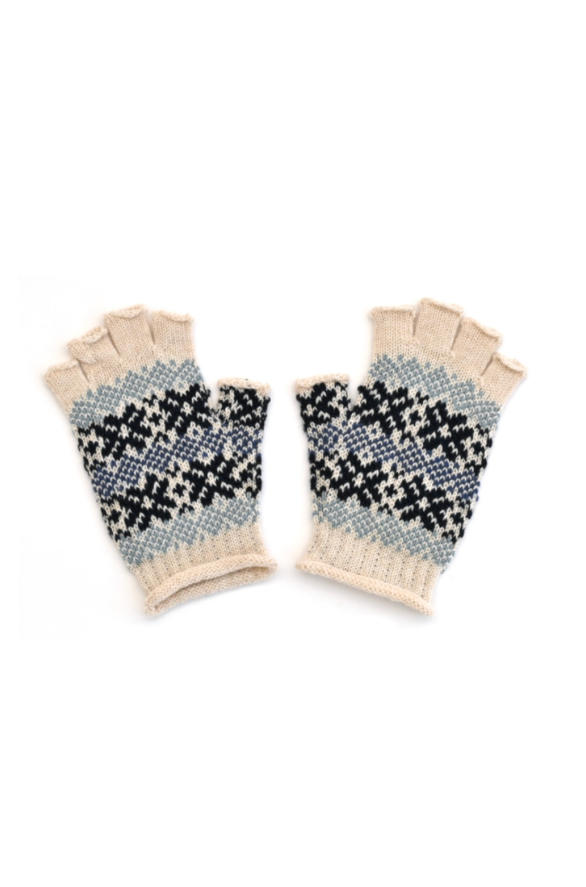 Heidi Fair Isle Fingerless Glove - Antique