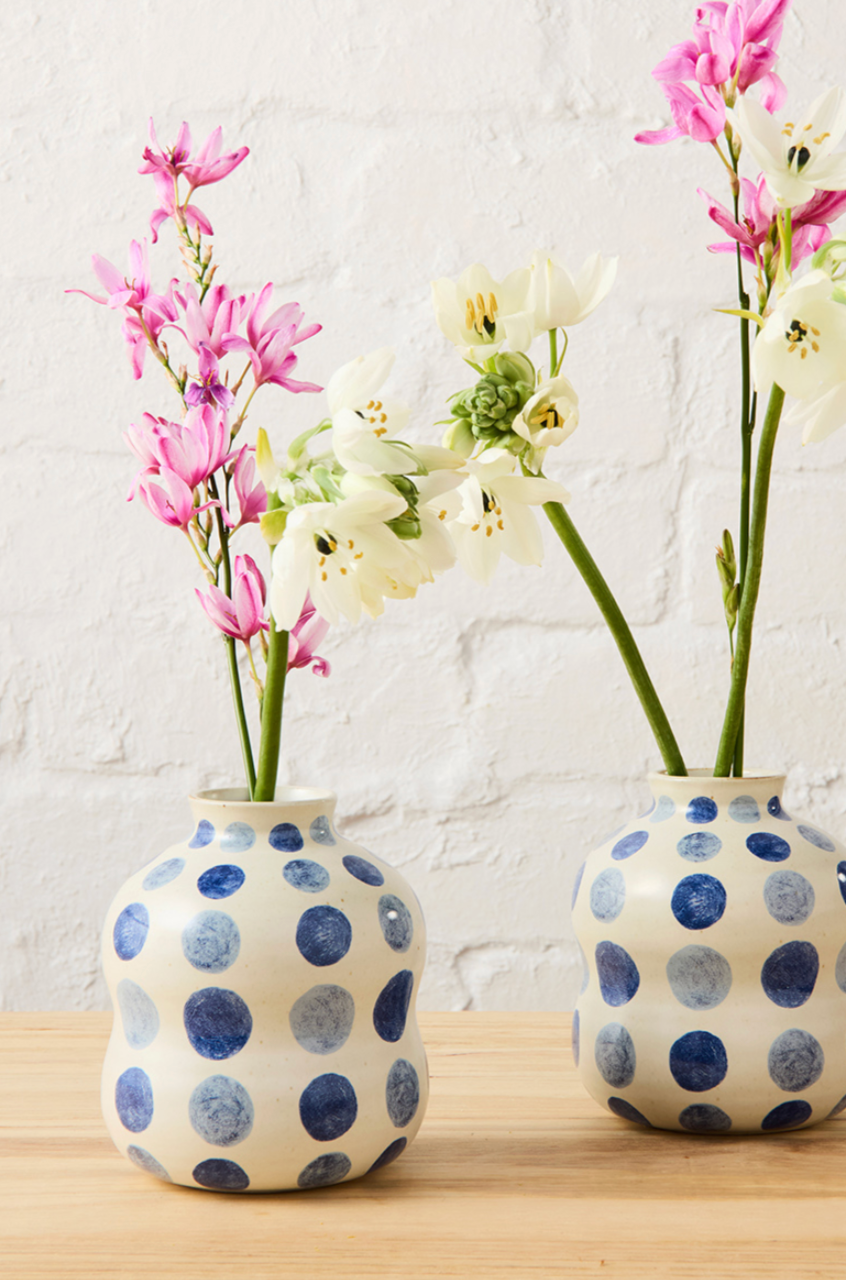 Bushland Spot Bud Vase - Blue