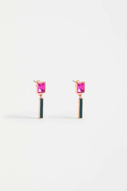Elk Ival Short Drop Earring - Fuchsia