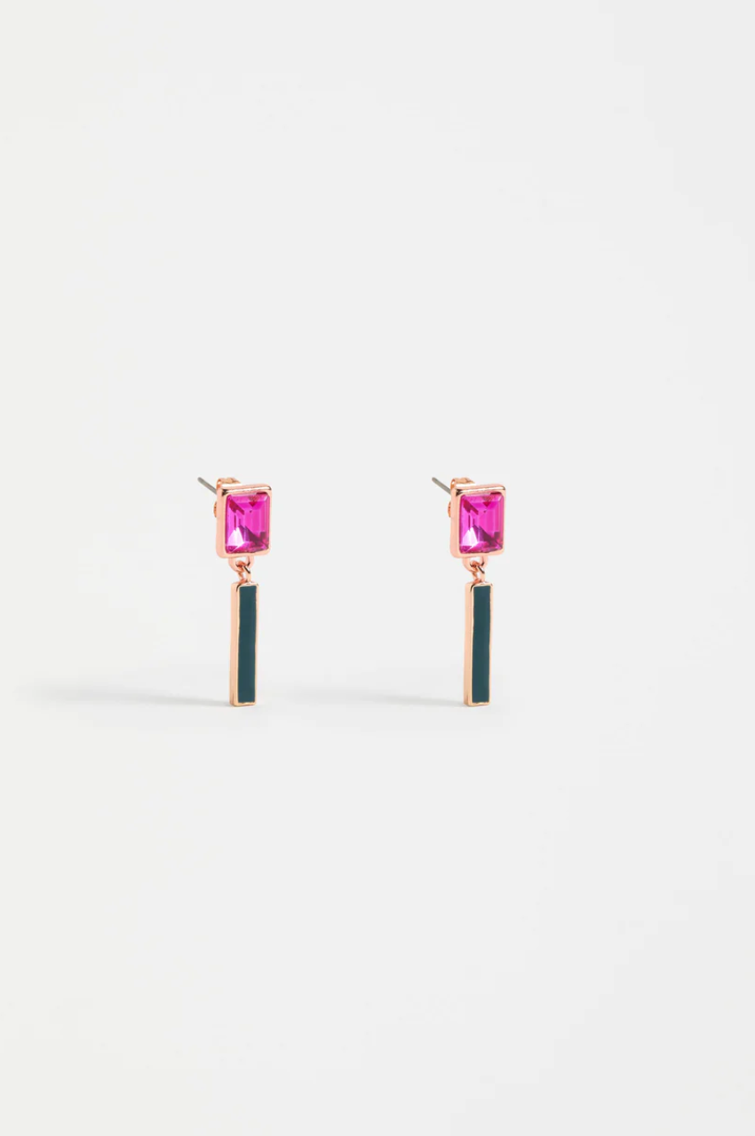 Elk Ival Short Drop Earring - Fuchsia