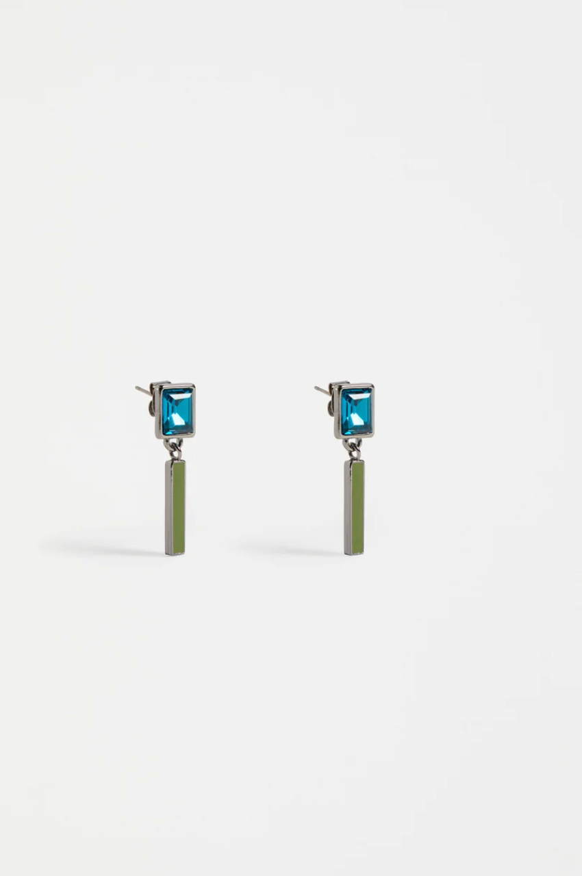 Elk Ival Short Drop Earring - Teal