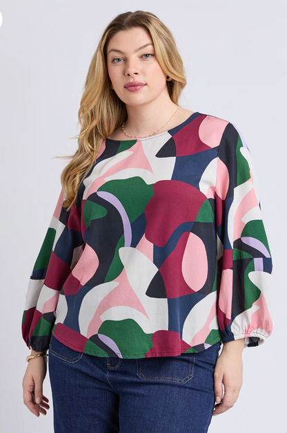 Ronja Top - Abstract Print