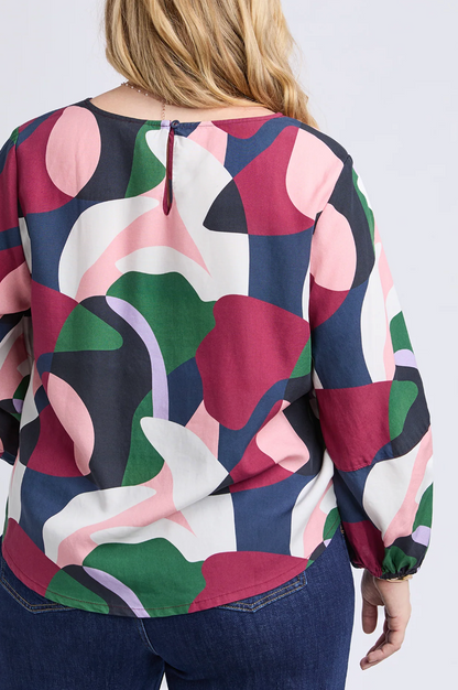 Ronja Top - Abstract Print