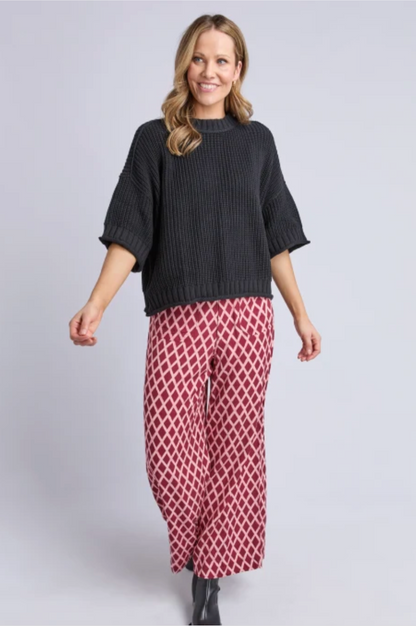 Luela Short Sleeve Knit - Black