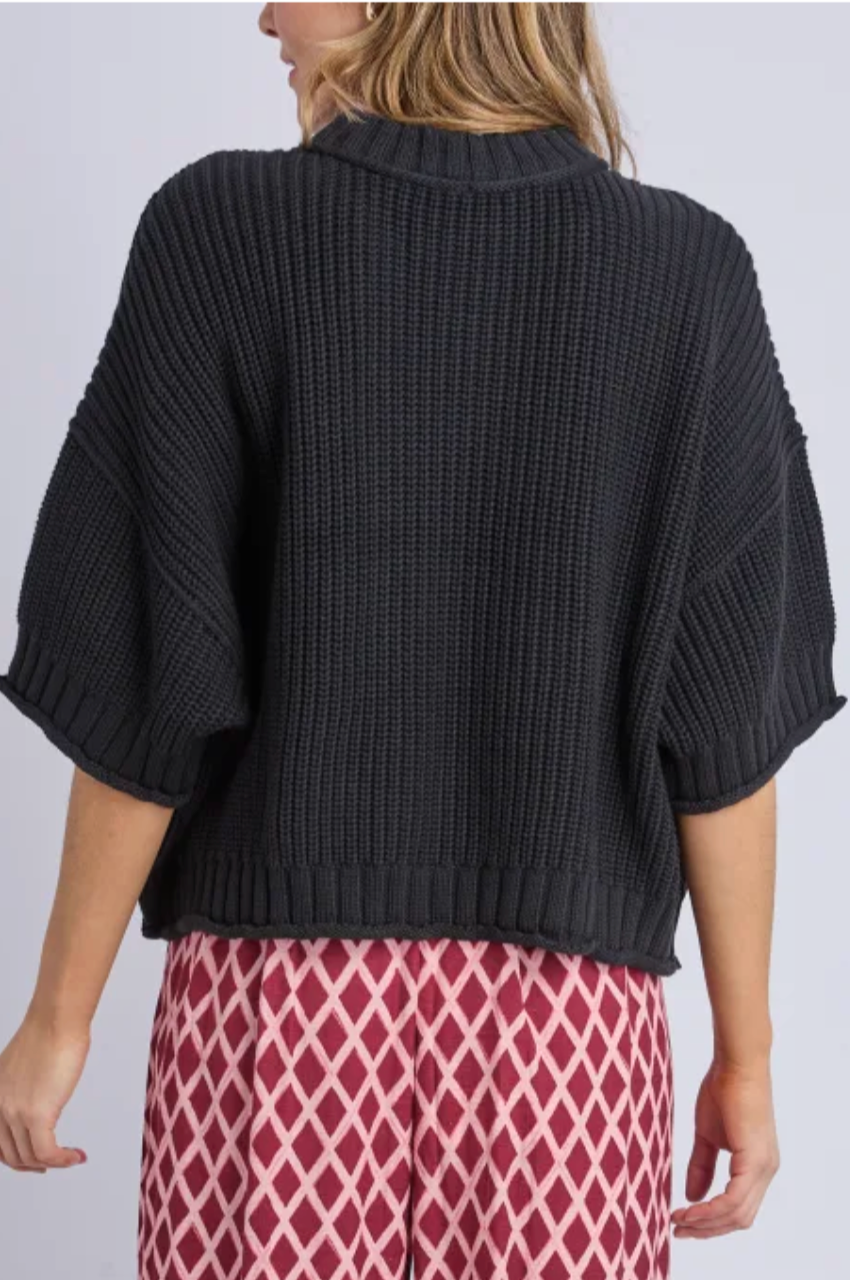 Luela Short Sleeve Knit - Black