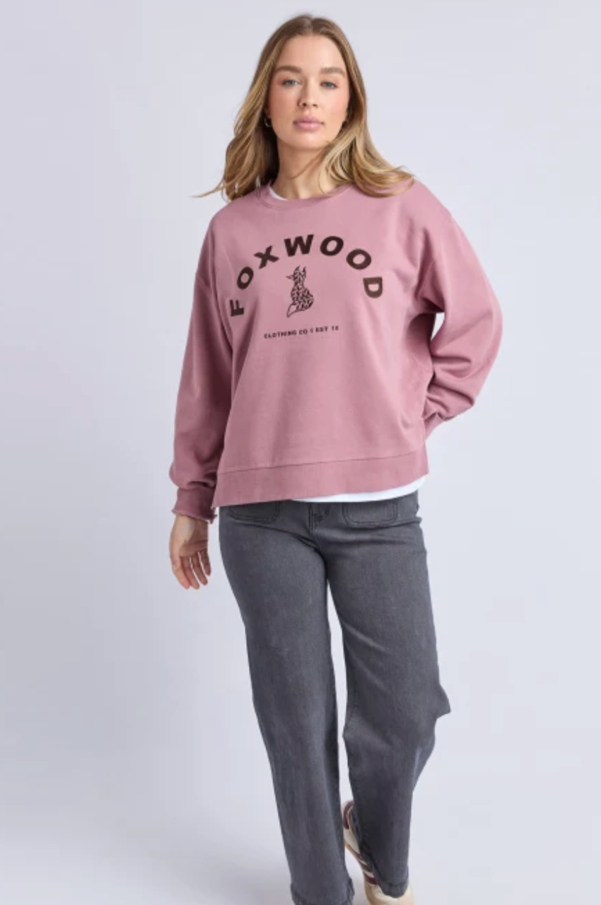 Effortless Contrast Crew - Dusty Rose