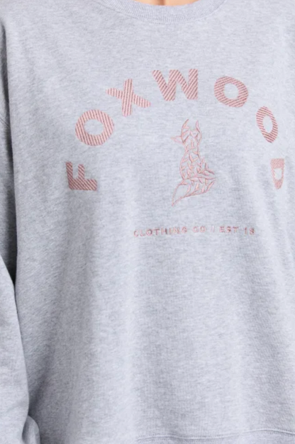 Foxwood Effortless Contrast Crew - Grey