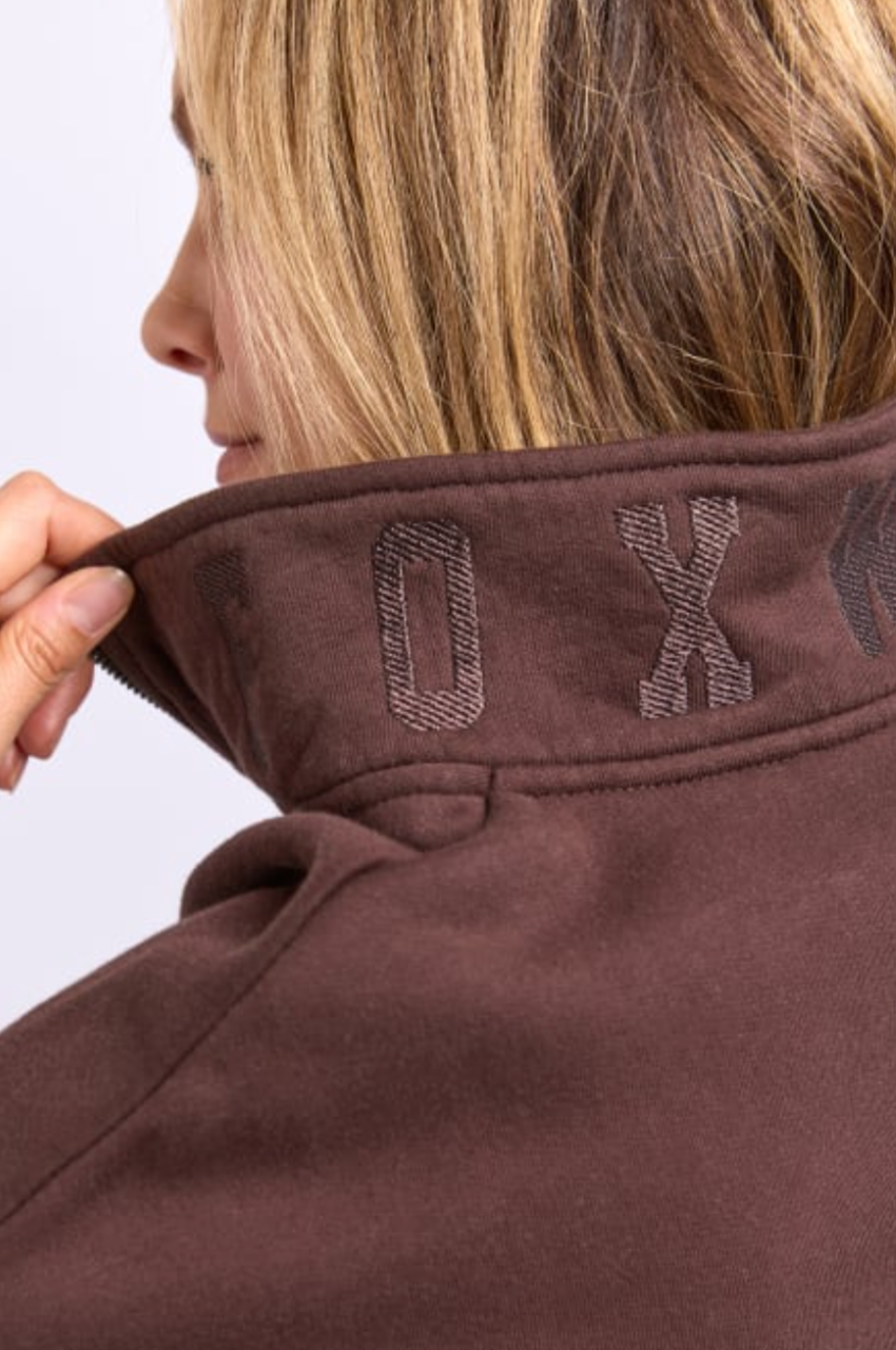 Foxwood College Zip Crew - Coffee Bean