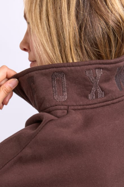 Foxwood College Zip Crew - Coffee Bean