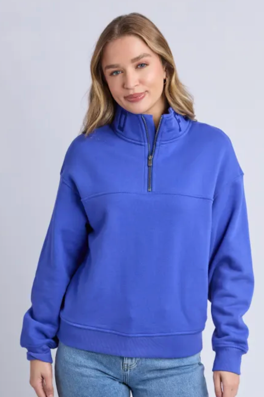 College Zip Crew - Dazzling Blue