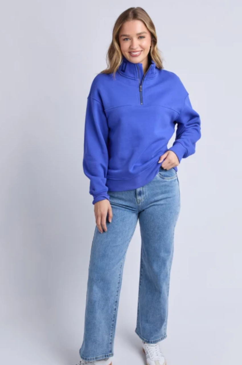 College Zip Crew - Dazzling Blue