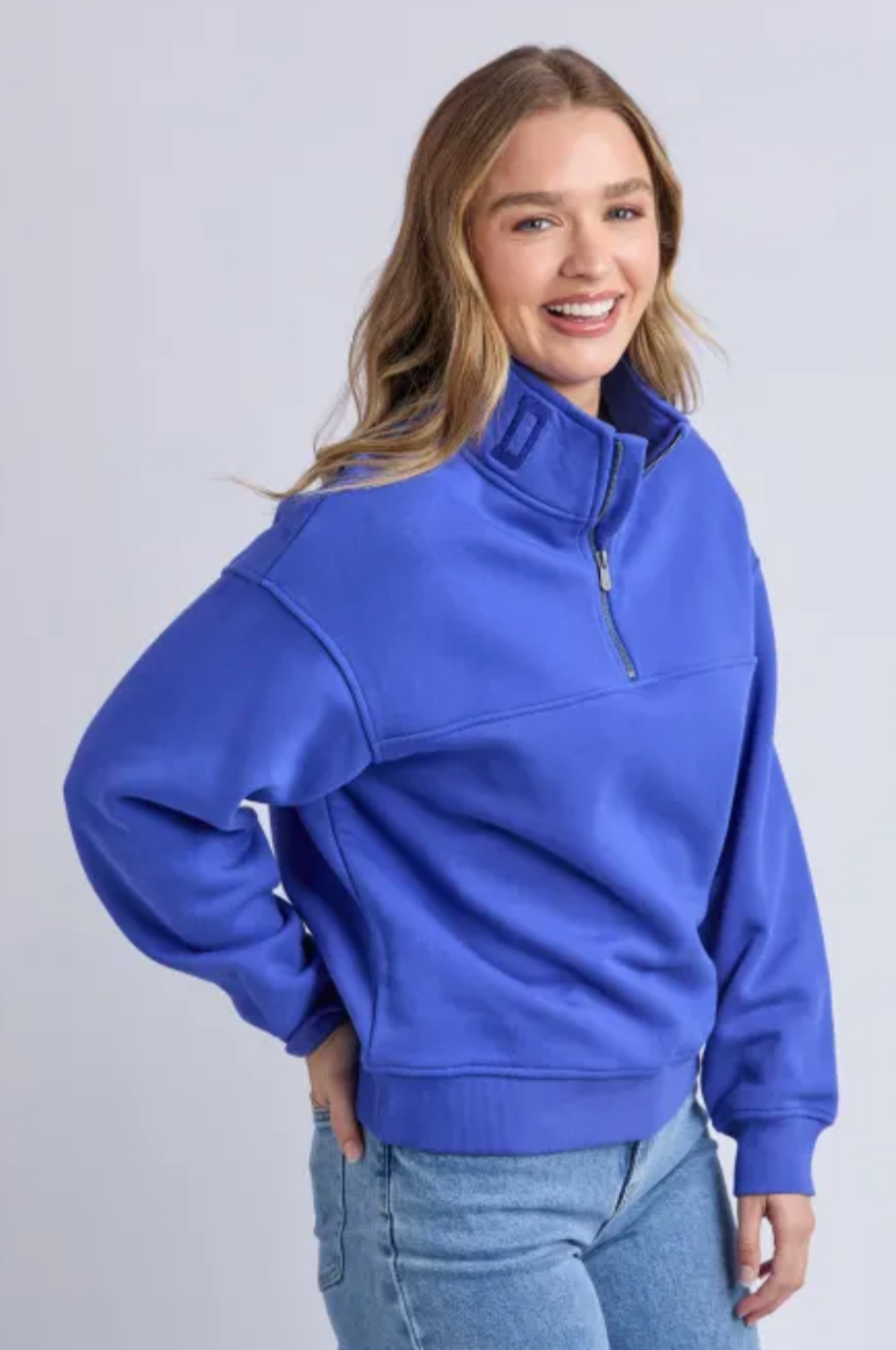 College Zip Crew - Dazzling Blue