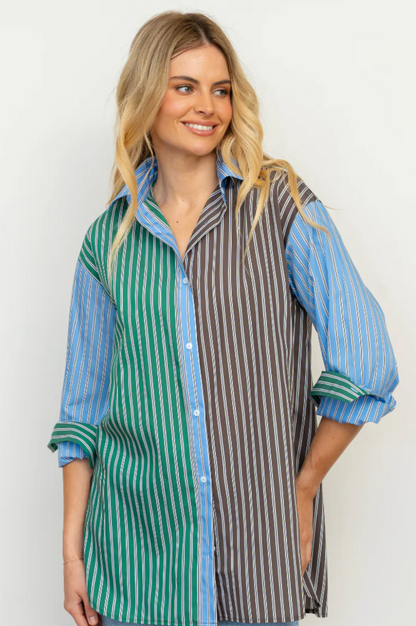 The Boyfriend Shirt - Chocolate Combo