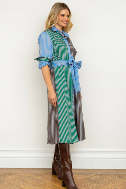 The Luna Shirt Dress - Chocolate Combo