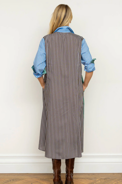 The Luna Shirt Dress - Chocolate Combo