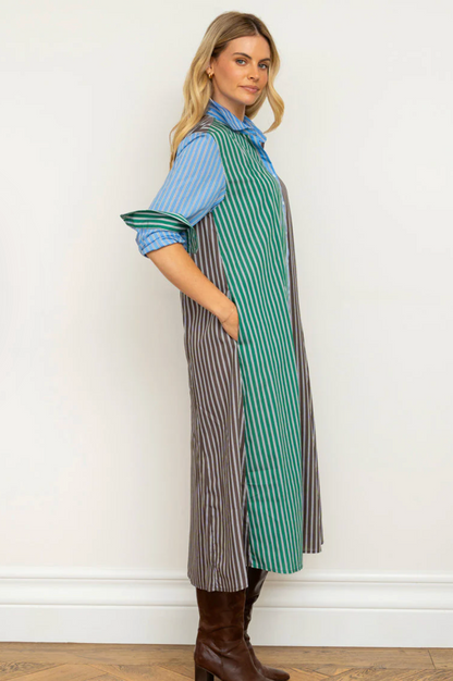 The Luna Shirt Dress - Chocolate Combo