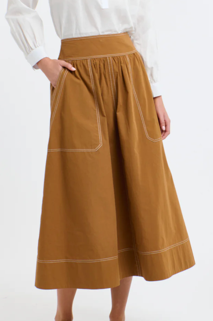 Marion Cotton Skirt - Butterscotch