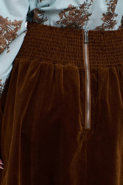 Dakota Cord Skirt - Brandy