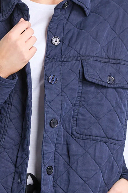 Katie Quilted Shacket - Navy