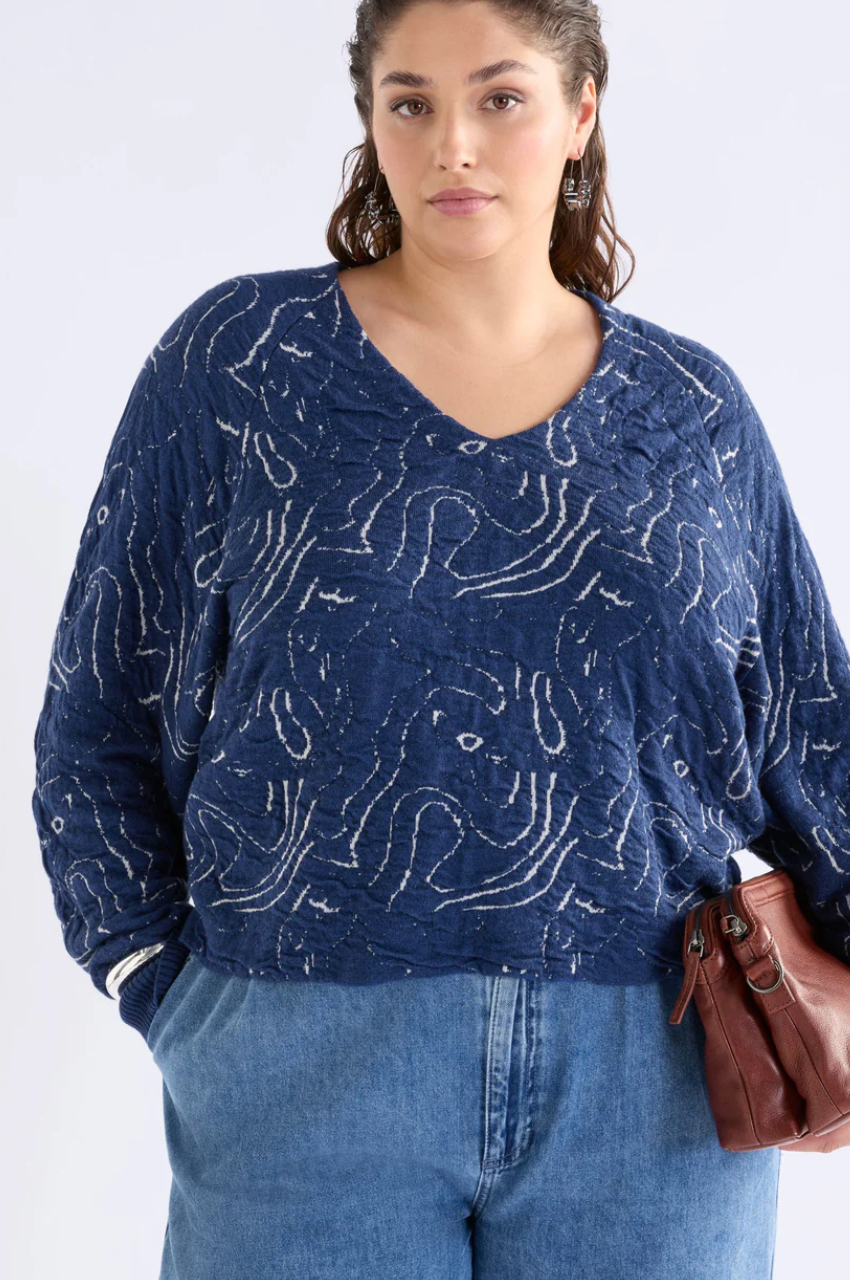 Elk Otillia Sweater - Blue/Silver