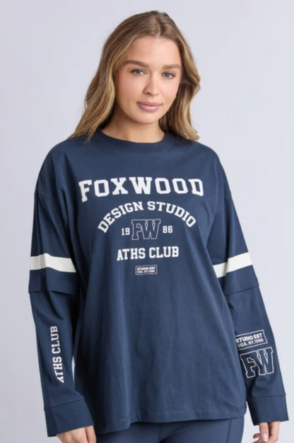 Studio Twin Tee - Navy/White