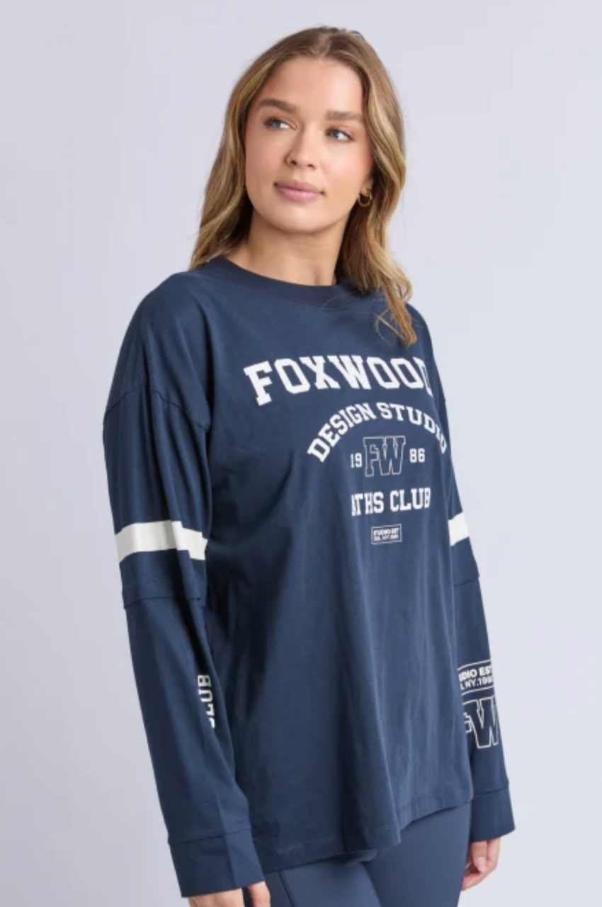 Studio Twin Tee - Navy/White