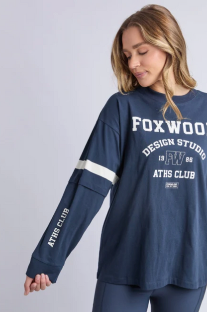 Studio Twin Tee - Navy/White