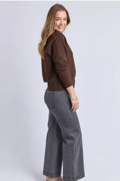 Elea Knit Polo - Coffee