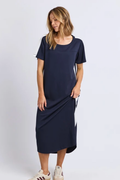 Chicago Dress - Navy/White