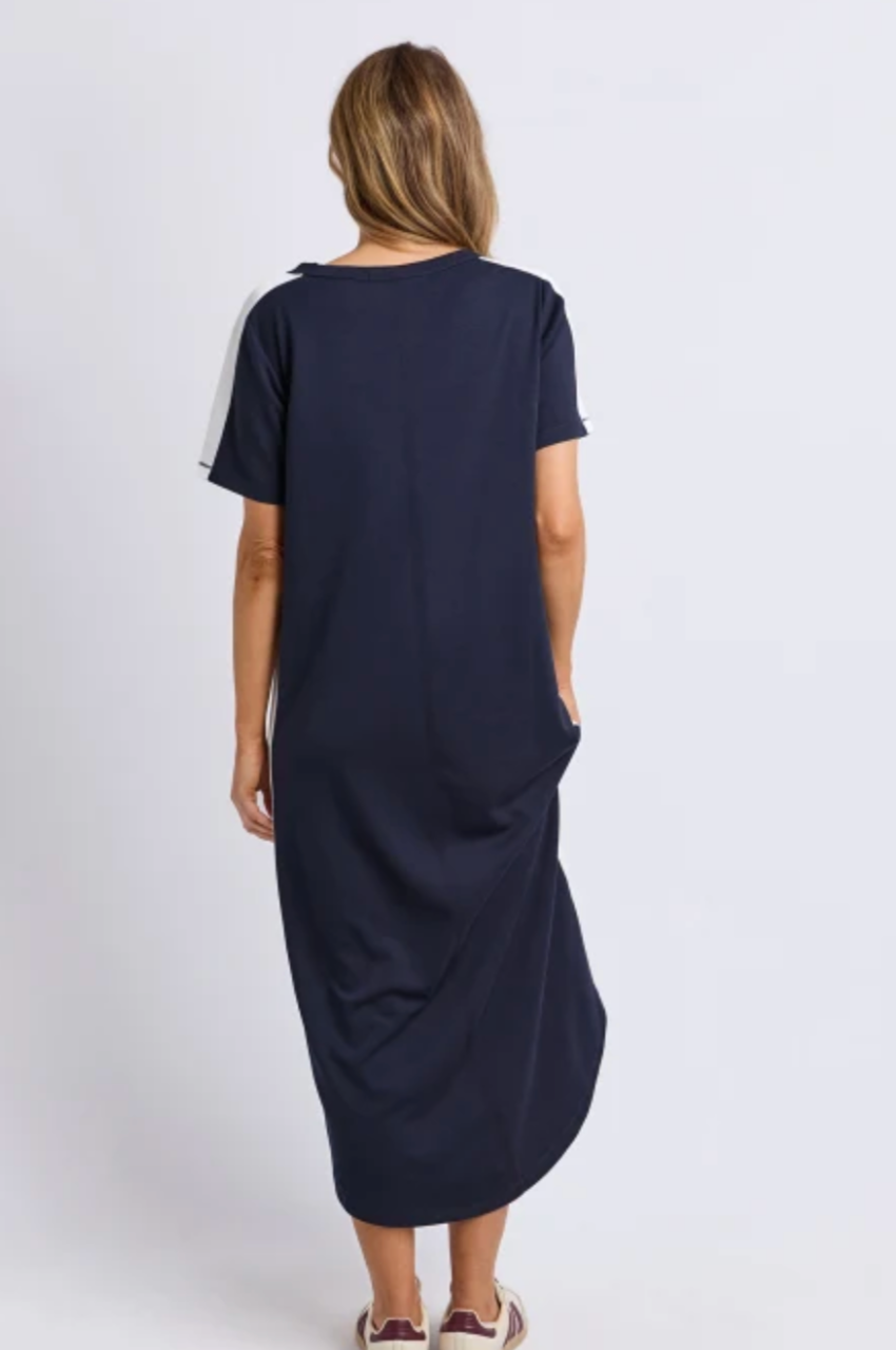 Chicago Dress - Navy/White