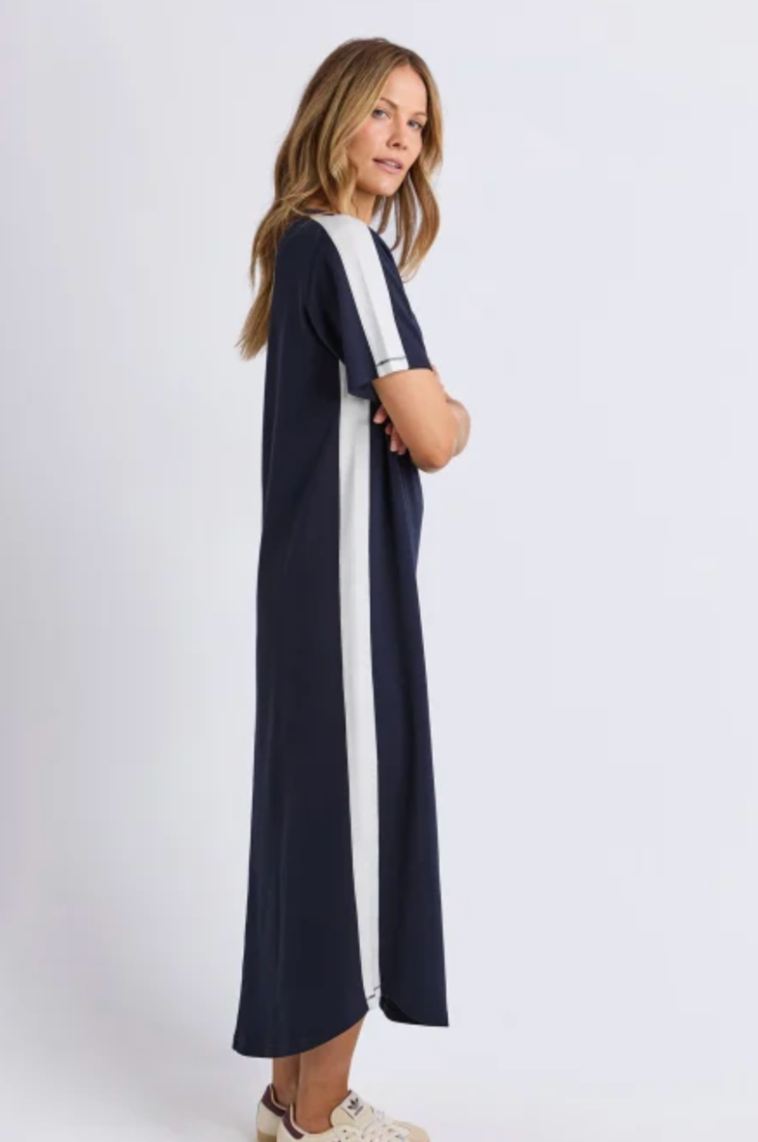 Chicago Dress - Navy/White