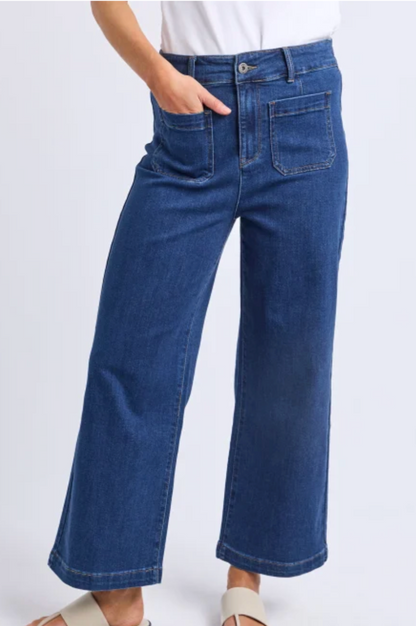 Elm Alyssa Front Pocket Jean - Dark Blue