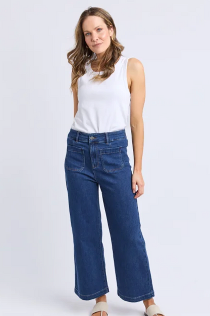 Elm Alyssa Front Pocket Jean - Dark Blue