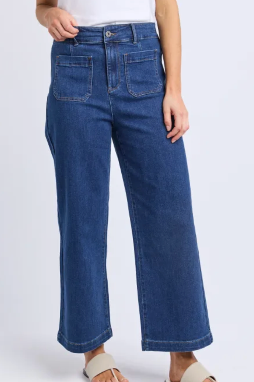 Elm Alyssa Front Pocket Jean - Dark Blue