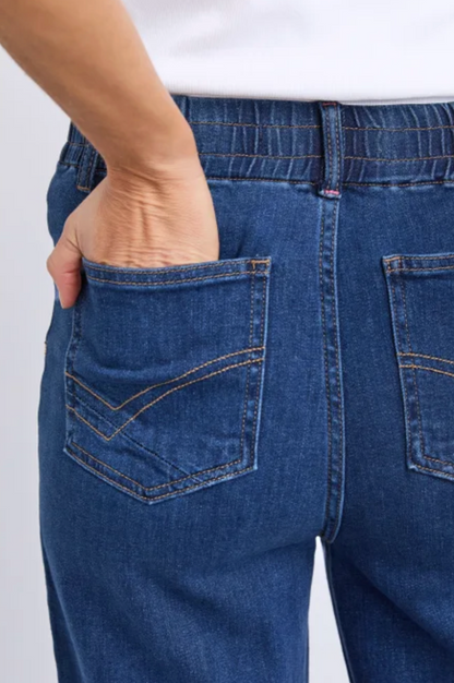 Elm Alyssa Front Pocket Jean - Dark Blue