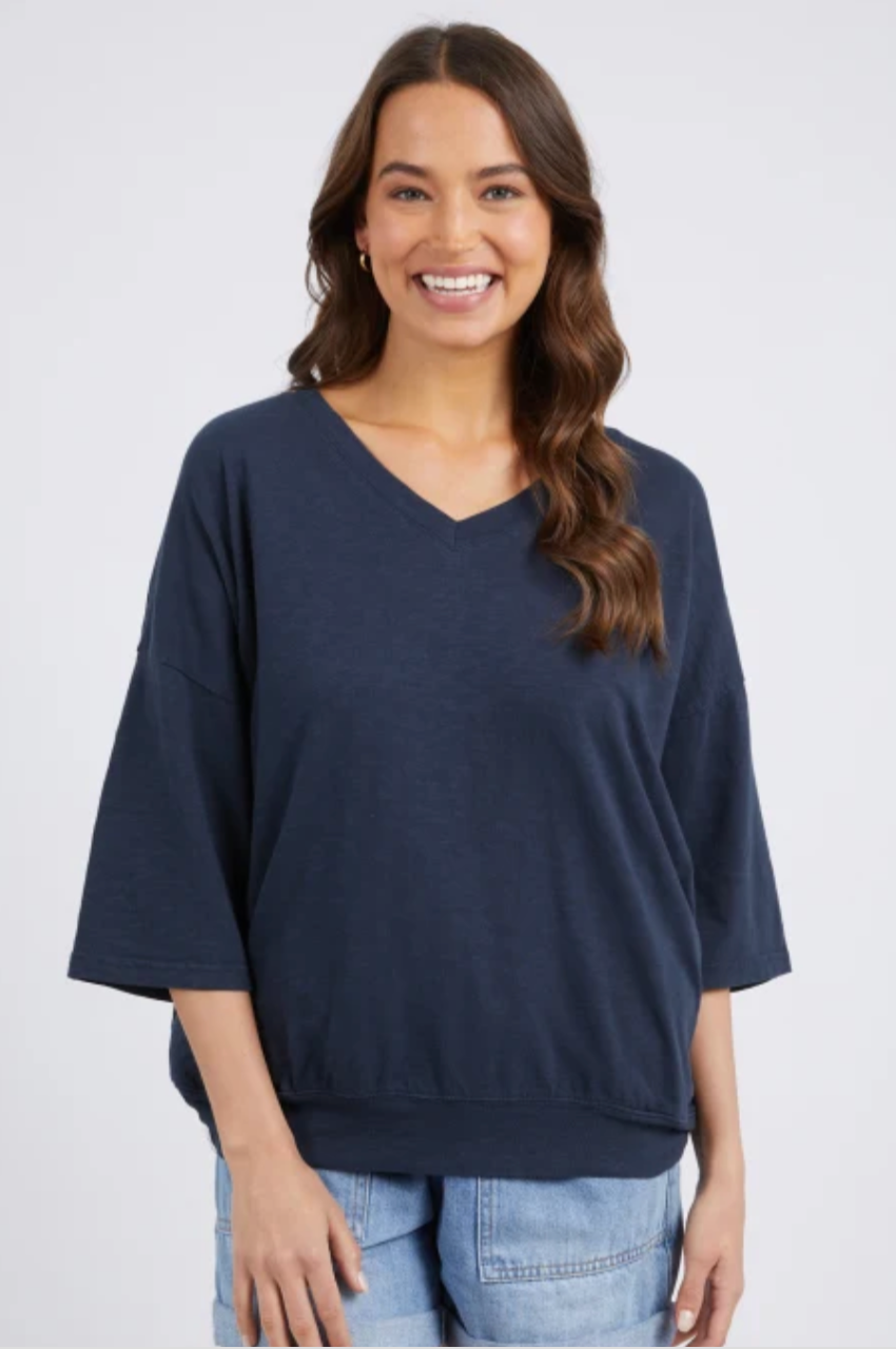 Elm Mazie Vee Neck - Navy