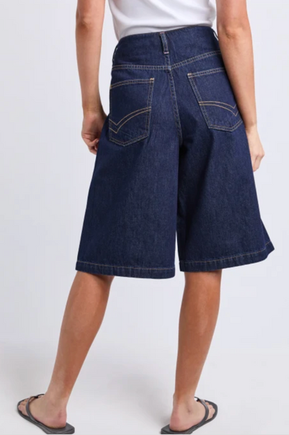 Elm Faith Denim Shorts - Dk Blue Wash
