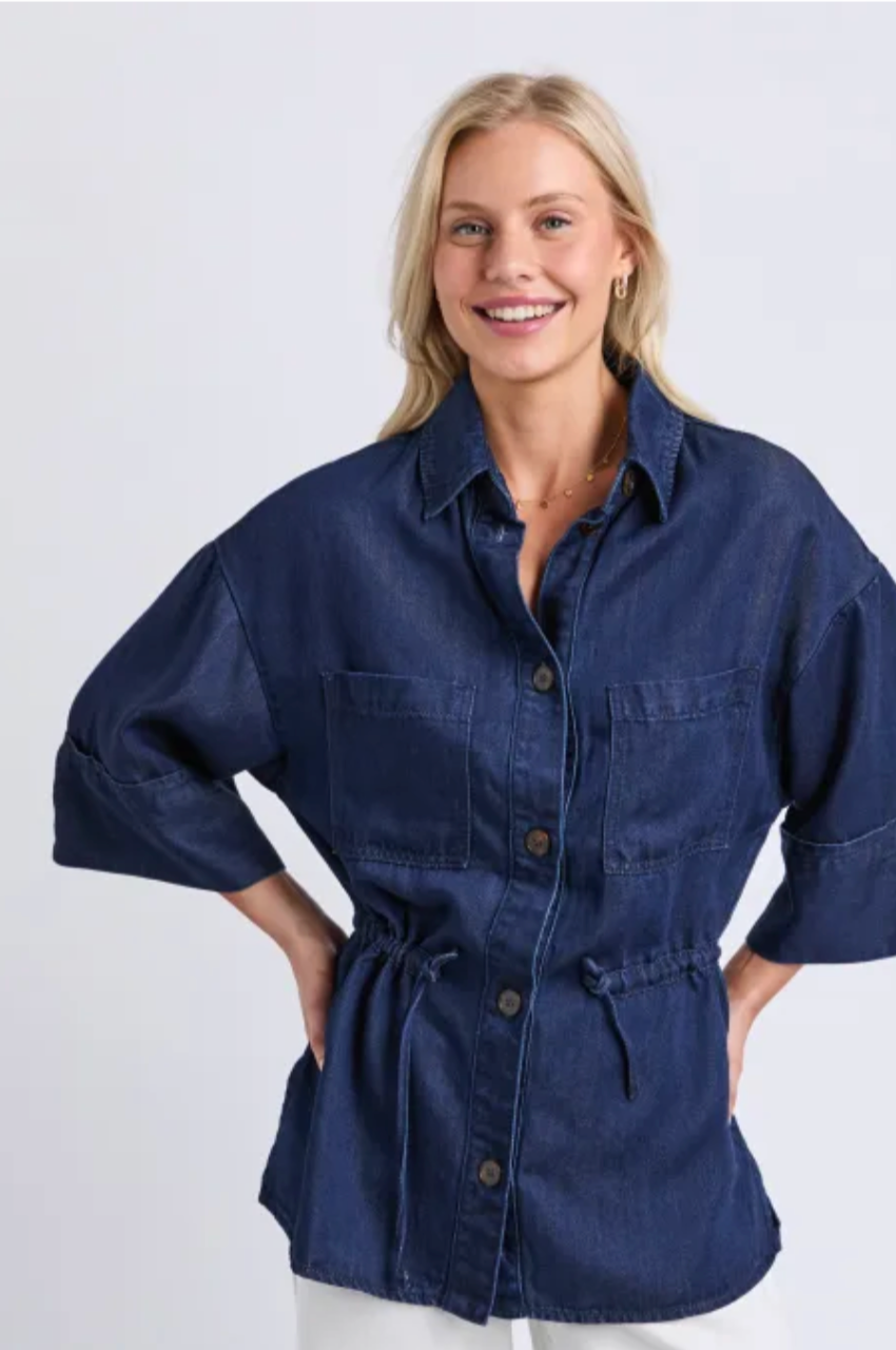 Elm Christine Shacket - Indigo