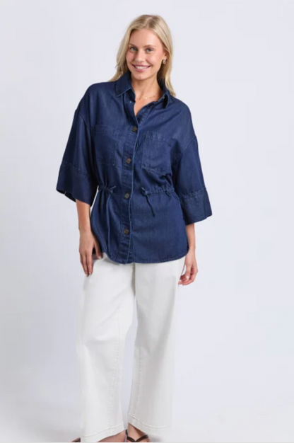 Elm Christine Shacket - Indigo
