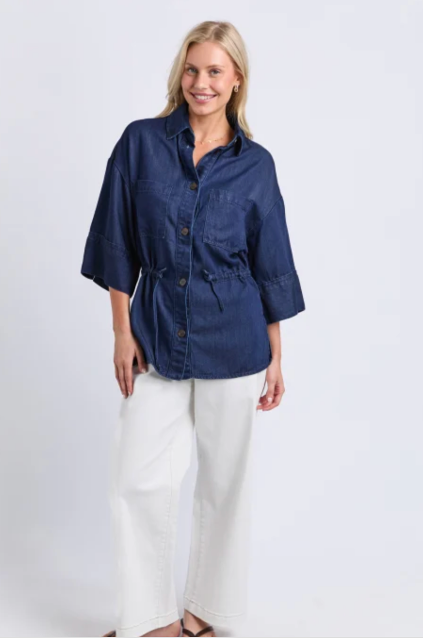 Elm Christine Shacket - Indigo