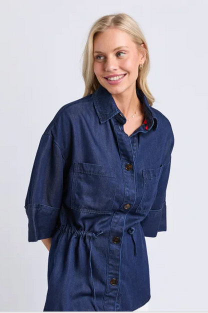 Elm Christine Shacket - Indigo