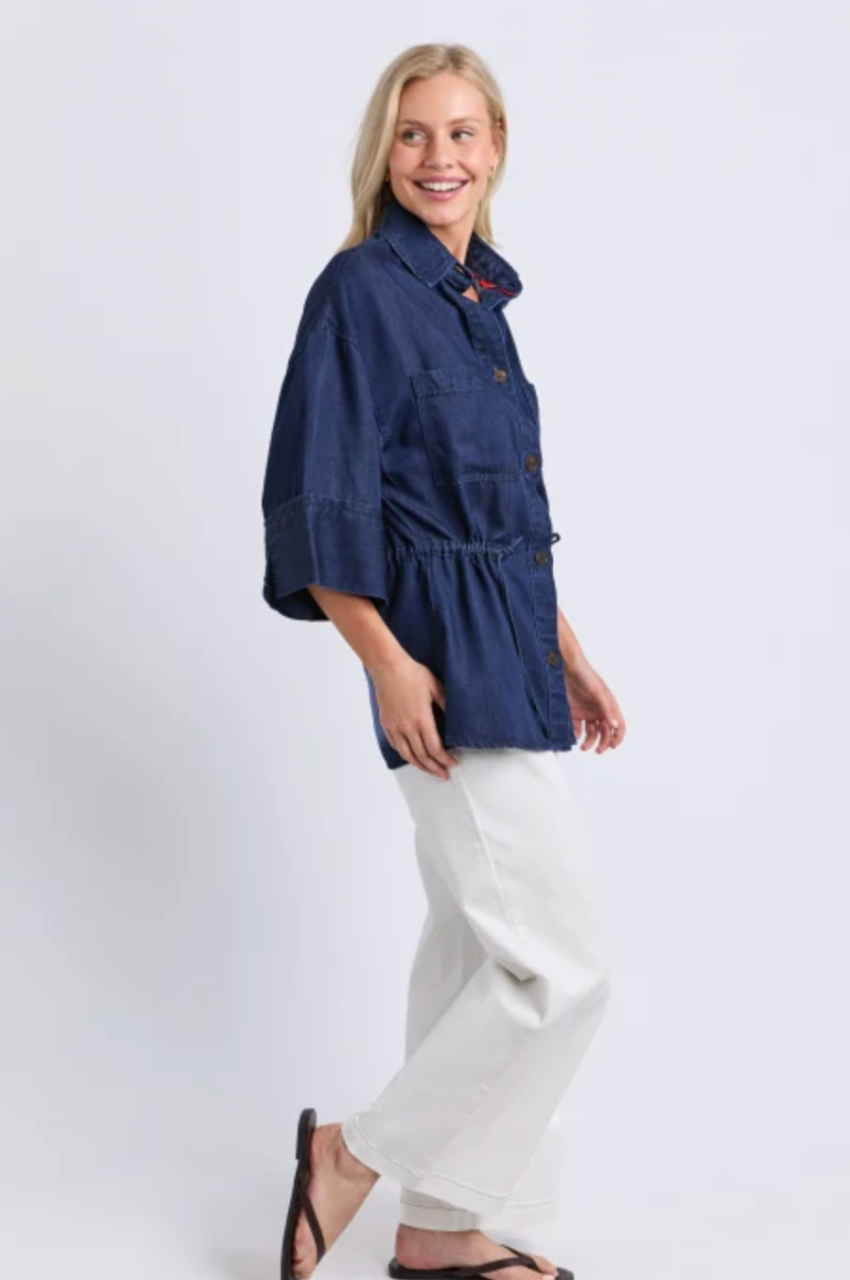 Elm Christine Shacket - Indigo