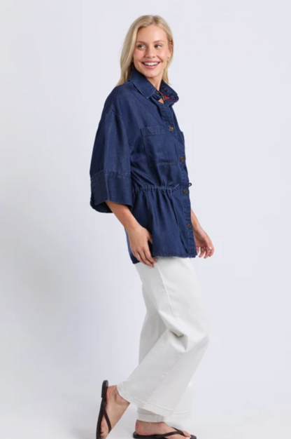 Elm Christine Shacket - Indigo