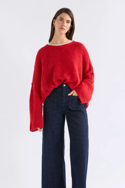 Elk Agna Sweater - Flame Red