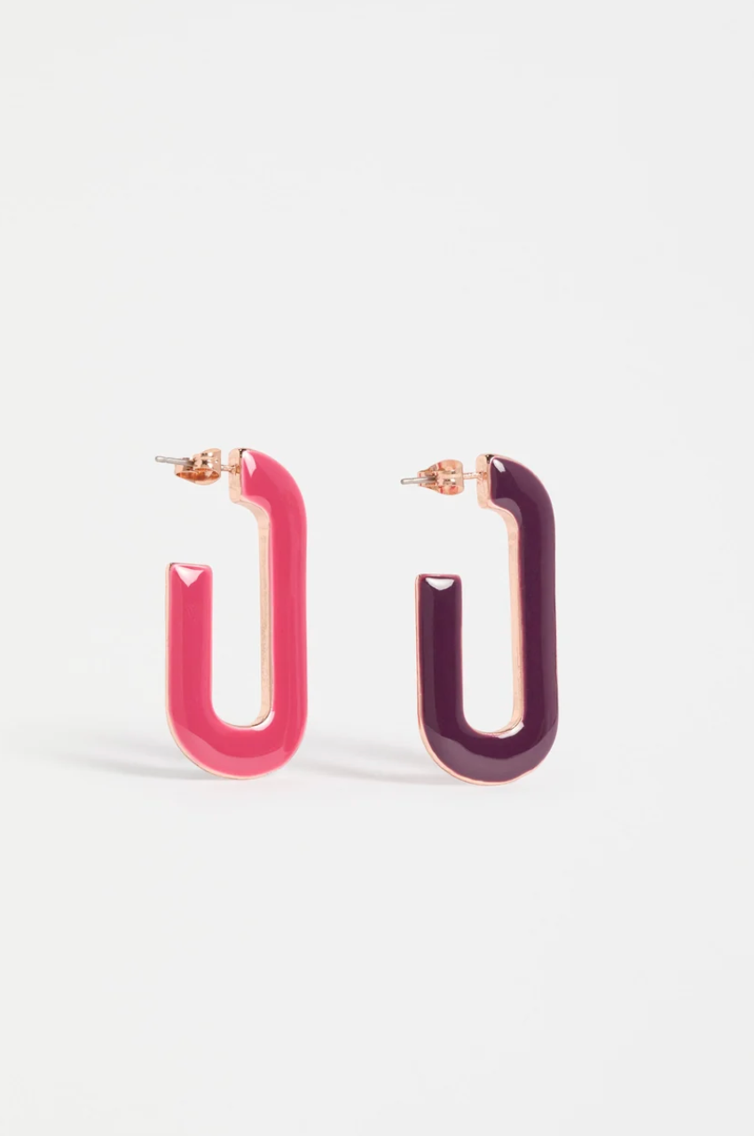 Elk Gresen Hoop Earring - Geranium