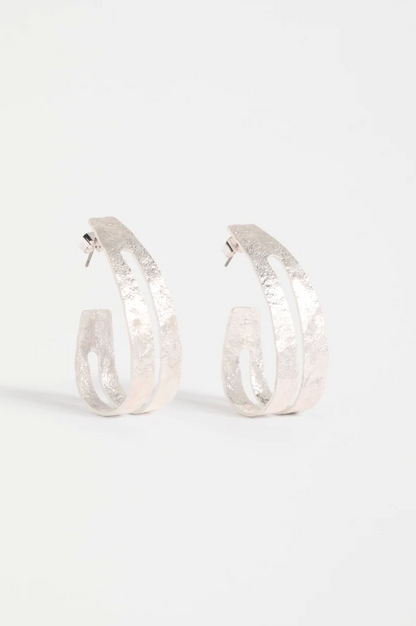 Elk Amner Large Hoop Earring - Silver